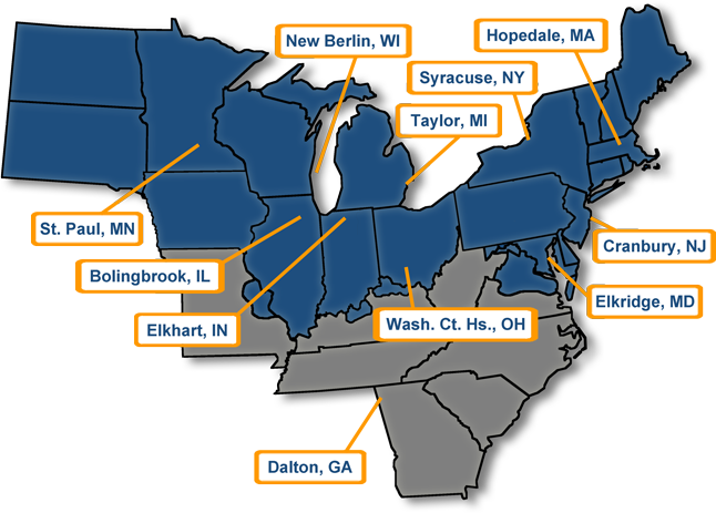 Service area map